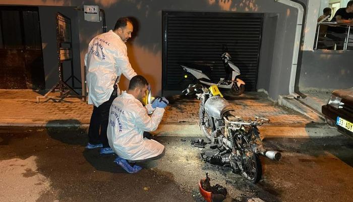 Bisikletini yaktı dedi: Karaman görüntüleri