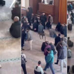 Cuma vaazı esnasında camiye pitbull girişi kamerada görüntülendi